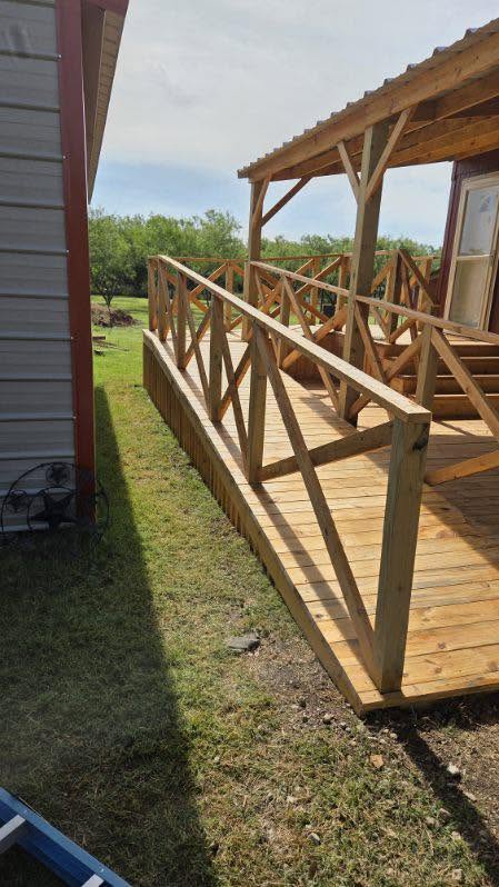 ADA-friendly access ramp built by Lonestar Fencing & Welding in Texas
